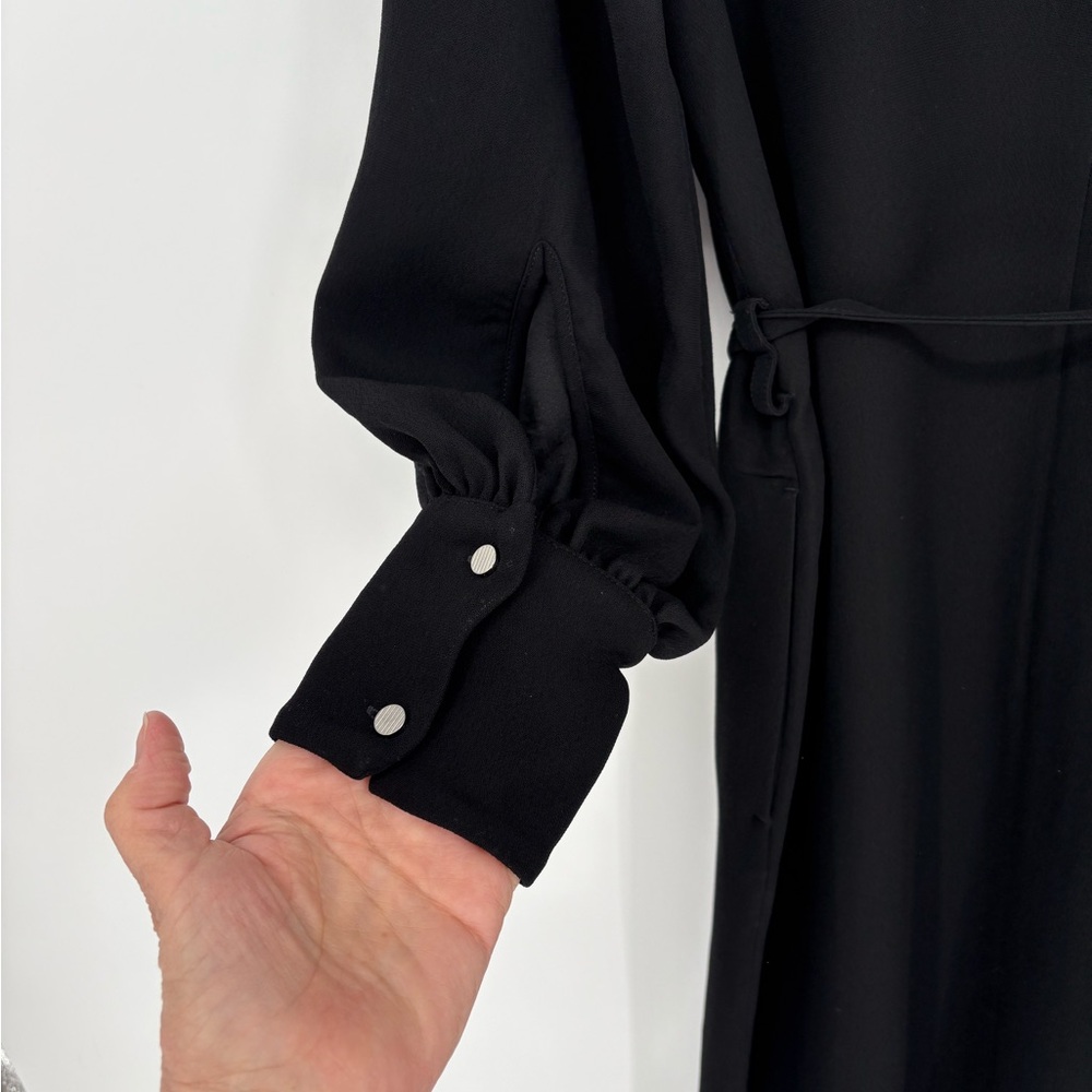 BANANA REPUBLIC CREPE MOCK-NECK MIDI DRESS - Picture 8 of 15